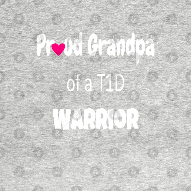 Proud Grandpa White Text Pink Heart by CatGirl101